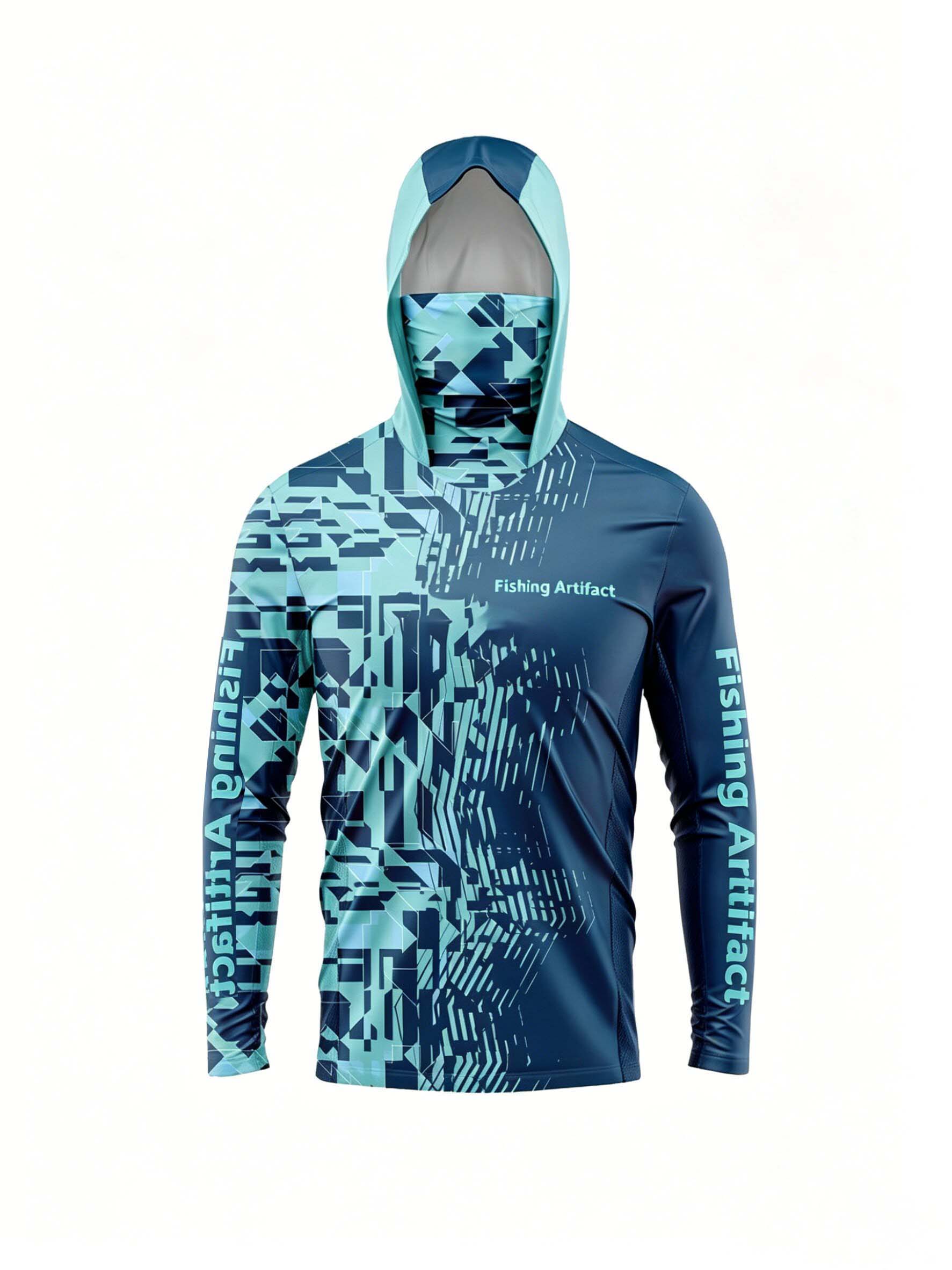 Men's Summer Fishing Hoodie, L - Fishing Mask Sun Protection 评论和价格