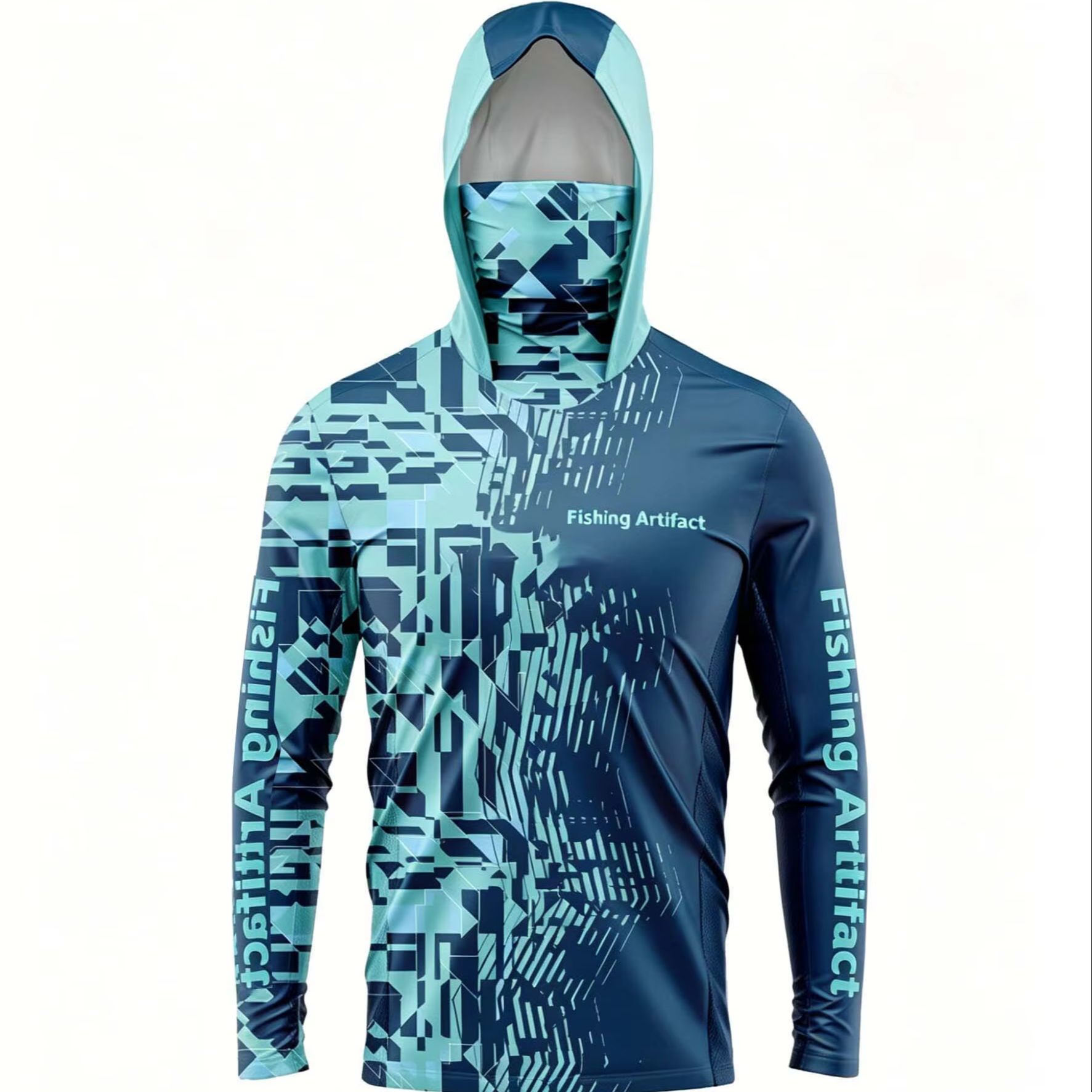 Men's Summer Fishing Hoodie, L - Fishing Mask Sun Protection 评论和价格