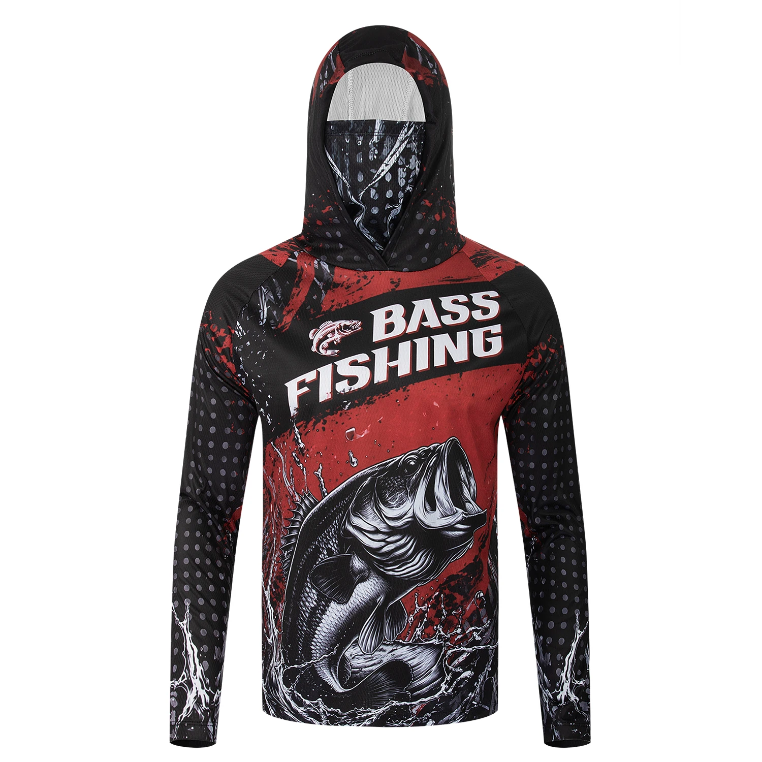 Men UPF50+ Fishing Hoodie with - Fishing Mask Sun Protection 评论和价格